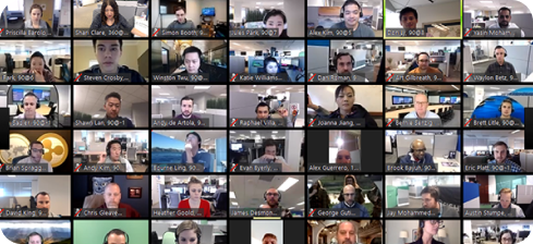 Video call screen