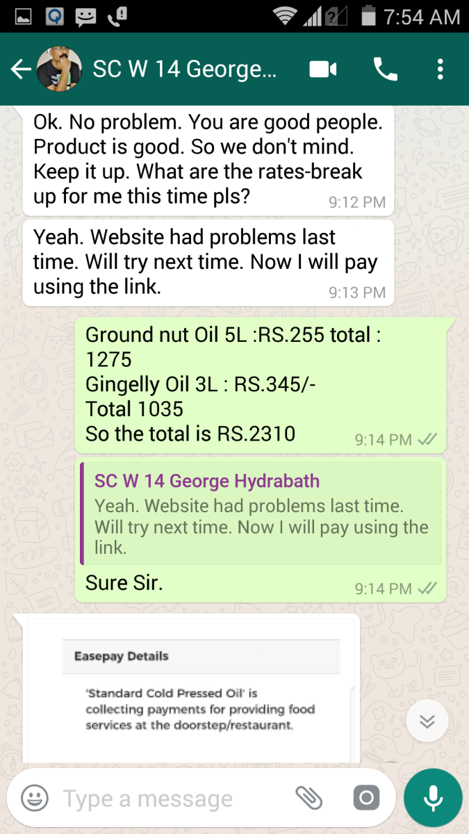 Whatsapp chat